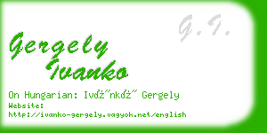 gergely ivanko business card